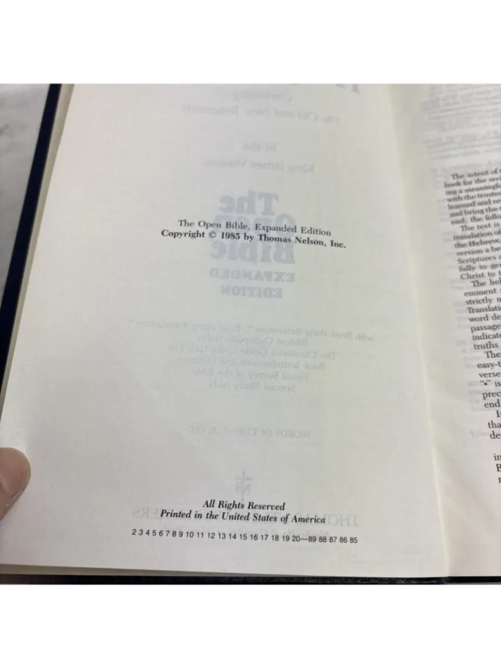 *The Open Bible Nelson King James Version Expanded Edition Hardcover Dust Jacket